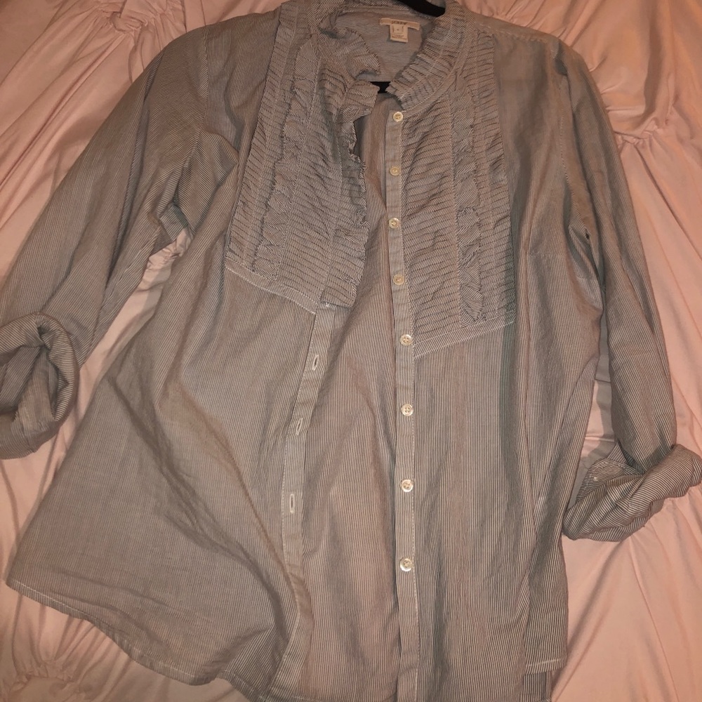 J. Crew button up pinstripe shirt